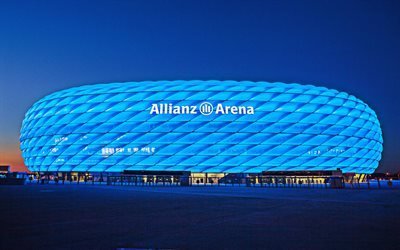 Allianz Arena, Saksan jalkapallo stadion, M&#252;nchen, Saksa, moderni stadion, urheilu areenoilla, Bayern M&#252;nchenin stadion