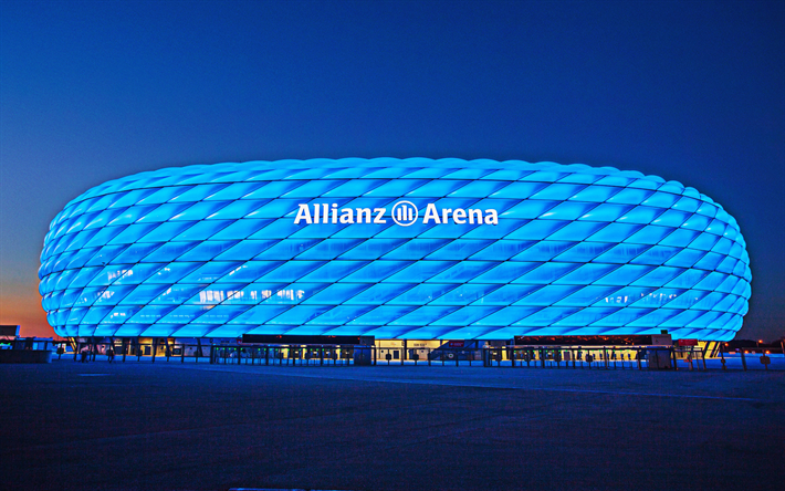 Allianz Arena, Italian football stadium, Munich, Germany, moderno stadium, sport arenas, Bayern Munich stadium