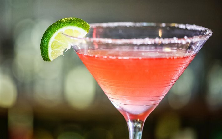Cosmopolitan cocktail, different cocktails, vodka, cranberry, orange liqueur, citrus, different drinks