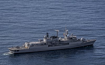 ARA Almirante Brown, D-10, destroyer, Argentine Navy, argentine warship, seascape