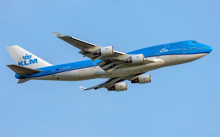 Il Boeing 747-400, KLM royal Dutch airlines, Royal Dutch Airlines, un boeing 747-400 METRI, l&#39;aereo passeggeri, il Royal Aeronautical Maatschappi, Boeingj