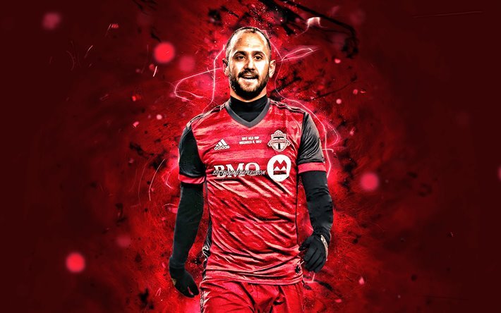Victor Vazquez, 2019, MLS, Toronto FC, spanish footballers, soccer, football, V&#237;ctor Vazquez Solsona, neon lights, creative
