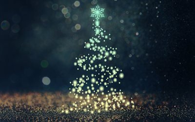 astratto albero di natale, Buon Natale, Felice Anno Nuovo, anno nuovo, decorazioni, decorazioni di natale, albero di natale, Nuovo anno di concerti, di natale decorazioni