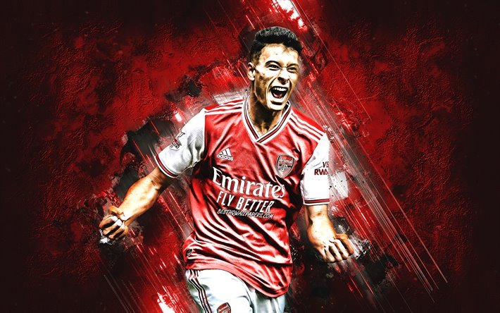 Gabriele Martinelli, Arsenal FC, Londra, Brasiliano, giocatore di calcio, Premier League, in Inghilterra, in pietra rossa, sfondo, calcio
