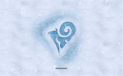 Aries zodiac sign, creative winter art, snow texture, zodiac signs, Aries sign, winter art, Aries