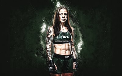 Jessica-Rose Clark, amerikkalainen taistelija, muotokuva, vihre&#228; kivi tausta, Ultimate Fighting Championship, UFC