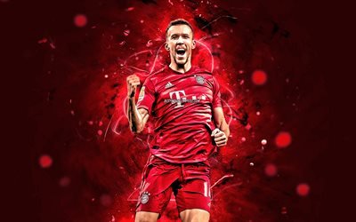 Ivan Perisic, 2019, Bayern Munich FC, Bundesliga, Croatian footballers, Perisic, soccer, neon lights, Germany, Ivan Perisic Bayern Munich