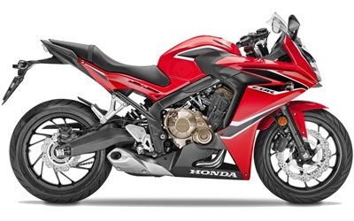 Honda CBR650F, 2018, 4K, la nouvelle moto de sport, rouge, noir CBR, Japonais de motos, Honda