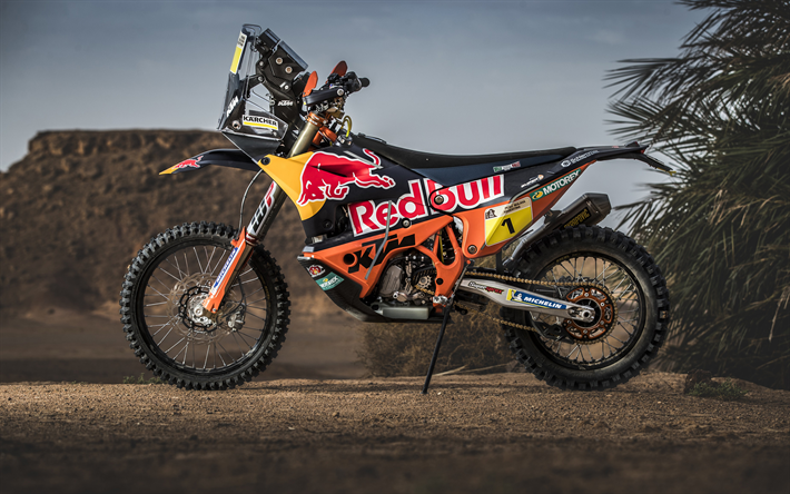 KTM 450 Rally Prototipo, 4k, 2018 biciclette, le supersportive, KTM