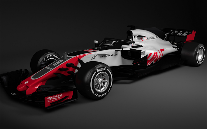 Haas VF-18, Formula 1, F1, racing car, presentation, Haas F1, ferrari