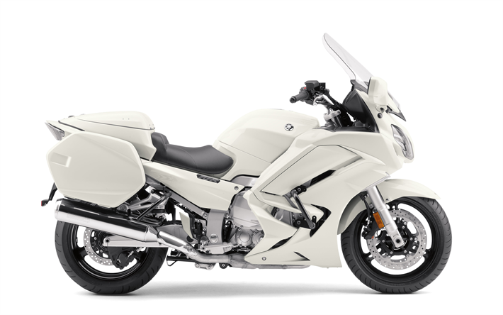 Yamaha fjr 1300, 4k en 2018, v&#233;los, blanc moto, Yamaha FJR1300