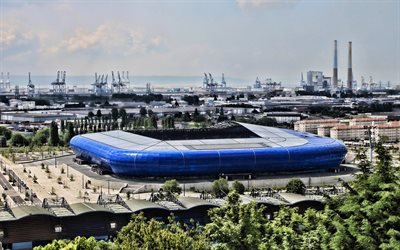 Stade Oceane, aerial view, HDR, Le Havre AC stadium, french stadiums, sports arenas, Le Havre, France, Le Havre FC