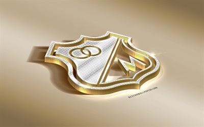 Millonarios FC, Colombiano di Calcio per Club, Oro Argento logo, Bogot&#224;, in Colombia, la Liga Aguila, 3d, dorato, emblema, creative 3d di arte, di calcio