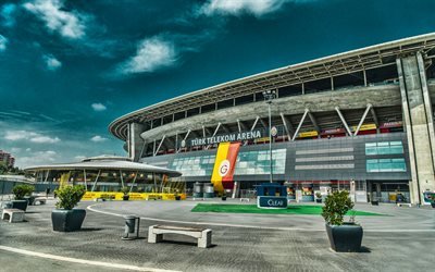 Turk Telekom Arena, HDR, el f&#250;tbol, el Galatasaray en el Estadio, Estambul, vista a&#233;rea, Turqu&#237;a, el Galatasaray turco Arena stadium, el Galatasaray SK