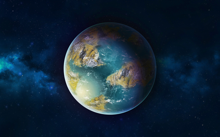 4k, Earth from space, stars, galaxy, planet, sci-fi, universe, NASA