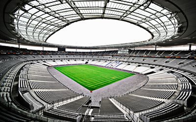 El Stade De France, Saint-Denis, en Par&#237;s, Francia, vista interior, campo de f&#250;tbol, el franc&#233;s, el estadio de f&#250;tbol americano, f&#250;tbol, equipo nacional de f&#250;tbol de Francia