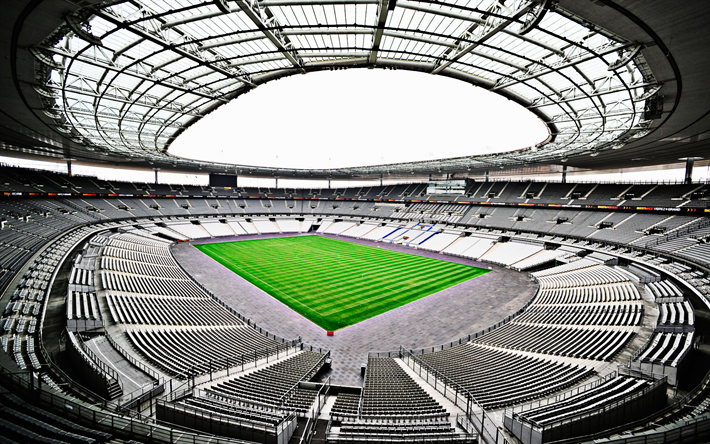 Stade De France, Saint-Denis, Parigi, Francia, all&#39;interno di vista, campo di calcio, francese, stadio di calcio, di calcio, Francia squadra nazionale di calcio