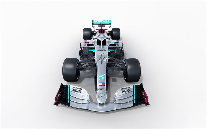 Mercedes-AMG F1 W11 EQ Performance, 2020, front view, 4k, exterior, F1 race cars 2020, W11, Formula 1, Mercedes-AMG Petronas Formula One Team