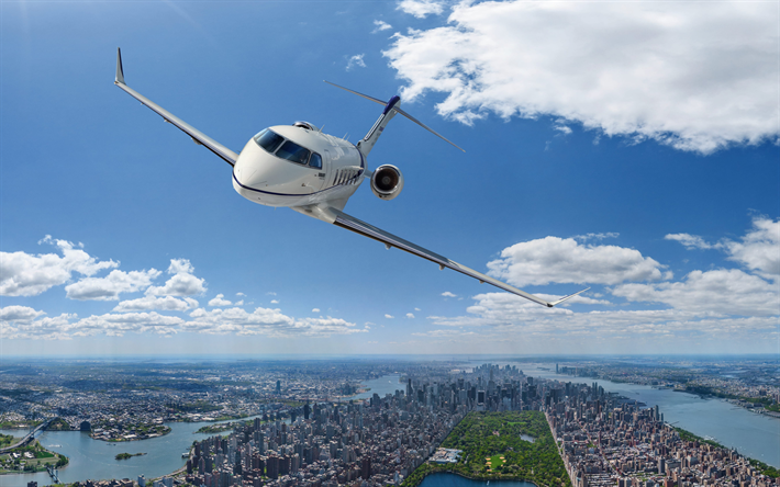 Bombardier Challenger 350, yolcu u&#231;ağı, New York panoraması, havacılık, yeni u&#231;ak, Bombardier