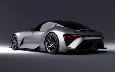 2021年, レクサスBEVスポーツコンセプト, 4k, 背面, 外側, シルバークーペ, 日本車, レクサス