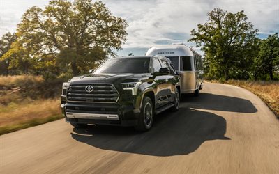 Toyota Sequoia Limited, 4k, highway, 2022 cars, SUVs, luxury cars, 2022 Toyota Sequoia, japanese cars, Toyota