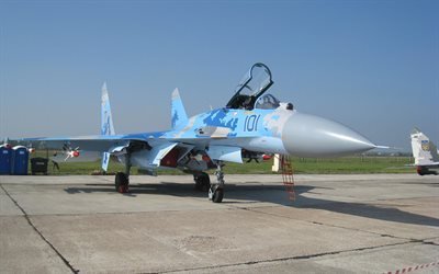 Su-27, Ukrainian fighter, Flanker-B, Air Force of Ukraine, military airfield, Ukraine