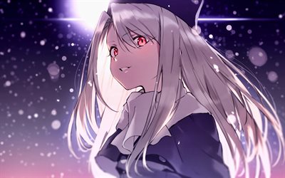 Illyasviel Von Einzbern, girl with red eyes, Fate stay night, protagonist, TYPE-MOON, manga, Fate Series