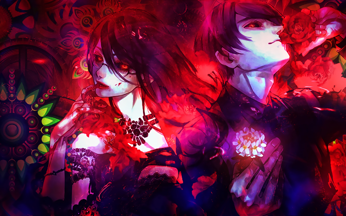 Shuu Tsukiyama, Rize Kamishiro, Tokyo Ghoul personnages, œuvres d&#39;art, les mangas, les protagonistes, Tokyo Ghoul