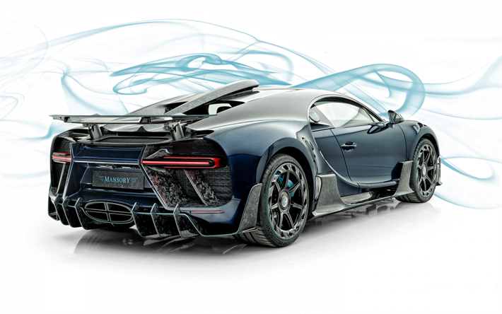 2019, Bugatti Chiron Centuria, Mansory, hypercar, lusso, auto sportive, tuning, Chiron, nero nuovo Chiron, svedese supercar Bugatti