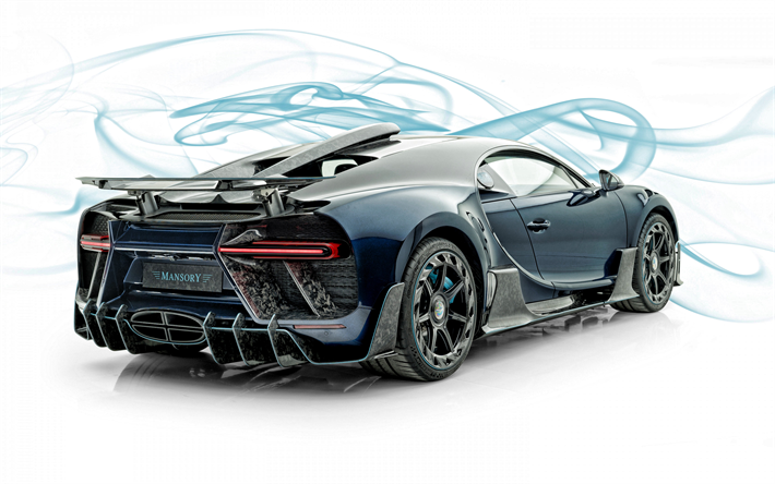 2019, Bugatti Chiron Centuria, Mansory, hypercar, lyxiga sportbil, tuning Chiron, nya svarta Chiron, svenska supercars, Bugatti