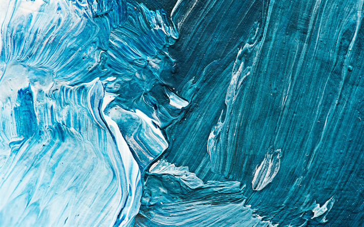 blu vernici texture 4k, sfondo blu, espressionismo, vernici texture, vernice blu, opere d&#39;arte