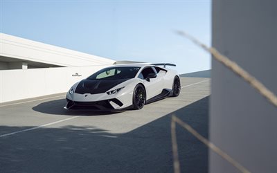 Lamborghini Huracan, cinza cupê esportivo, ajuste Huracan, supercar, Italiana de carros esportivos, Lamborghini