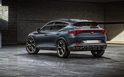 2021, Cupra Formentor, rear view, exterior, gray crossover, tuning, new gray Cupra Formentor, spanish cars, Seat