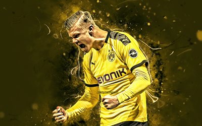 Erling Haaland, objectif, Borussia Dortmund-FC, le norv&#233;gien footballeurs, par EXEMPLE, le football, Erling exemple braut Haaland, le Club, les n&#233;ons