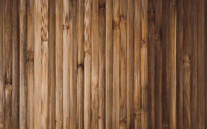 vertikala bambu pinnar, 4k, brun bambu, bambu k&#228;ppar, bambu pinnar, bambusoideae pinnar, tr&#228;-texturer, makro, bakgrund med bambu, bambu