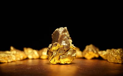 gold stone, macro, bokeh, gold bar, precious metals, gold