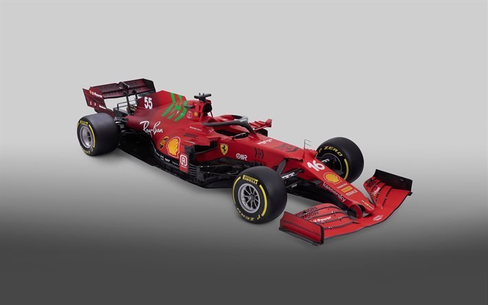 Ferrari SF21, 2021, voiture de F1, 4k, Scuderia Ferrari, vue avant, Formule 1, F1 2021 voitures de course, nouvelle SF21, Ferrari