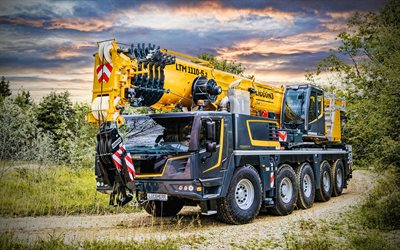Liebherr L1110-5-2, 4k, mobile cranes, 2022 cranes, construction machinery, special equipment, HDR, construction equipment, Liebherr