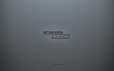 Forza Horizon logo, gray creative background, Forza Horizon emblem, gray paper texture, Forza Horizon, gray background, Forza Horizon 3d logo