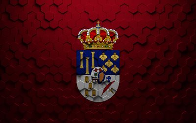Flag of Salamanca, honeycomb art, Salamanca hexagons flag, Salamanca 3d hexagons art, Salamanca flag