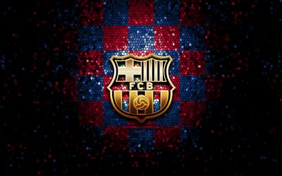 Download wallpapers FC Barcelona Basquet, glitter logo, ACB, blue purple  checkered background, spanish basketball team, FC Barcelona Basquet logo,  mosaic art, basketball, Barcelona Basquet for desktop free. Pictures for  desktop free