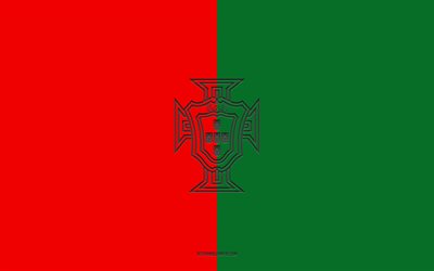 Portugal national football team, red green background, football team, emblem, UEFA, Portugal, football, Portugal national football team logo, Europe