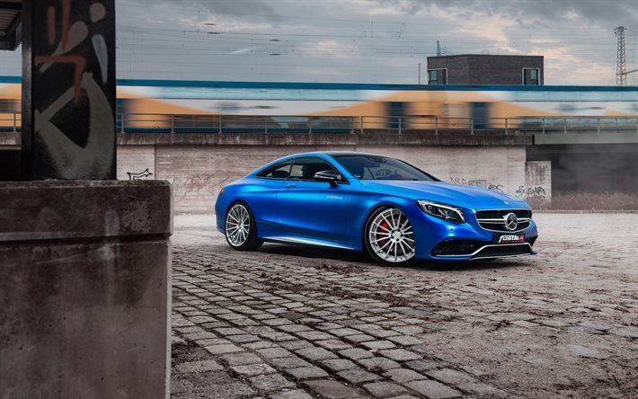Mercedes-AMG S63, supercars, 2017 coches, Fostla, tuning, coches alemanes, Mercedes