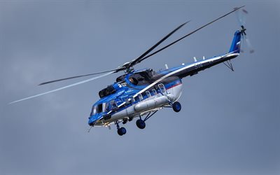 Mi-171A2, avia&#231;&#227;o civil, azul helic&#243;ptero, Mi-171, Mil