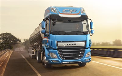 DAF CF FT, 4k, 2018 truck, road, cisterna cami&#243;n DAF CF, CAMIONES, camionetas, DAF
