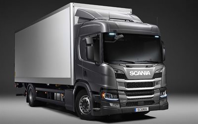 Scania P280, 4k, 2018 kuorma-auto, Scania P-sarja, uusi P280, kuorma-autot, Kuorma-auto, Scania