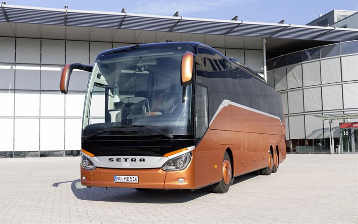 Setra S 516 HD, bus del passeggero, vista frontale, esterno, di bronzo (S 516 HD, autobus Setra