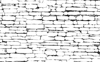 pintado textura de ladrillo, pared de ladrillo de la textura, la textura de la pared de mamposter&#237;a, ladrillos de fondo, ladrillos en blanco y negro de la textura