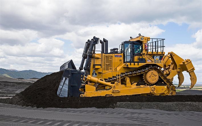 Caterpillar D11T, grande bulldozer, macchinario di costruzione, D11, industria mineraria, bulldozer, CAT, Caterpillar