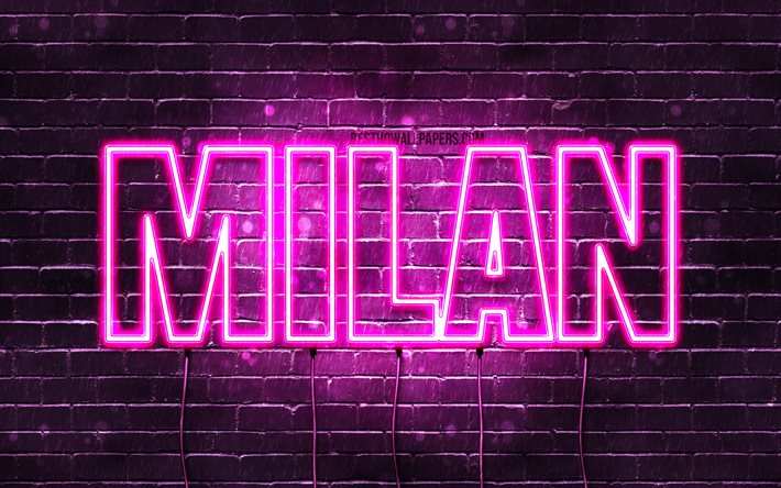 Download wallpapers Milan, 4k, wallpapers with names, female names ...